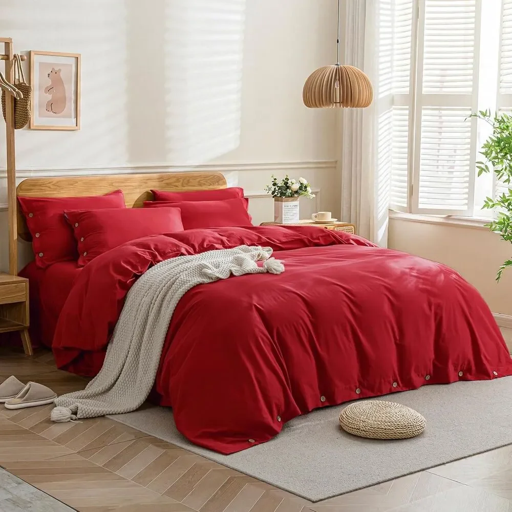JELLYMONI Bedding Duvet Cover Full Size  3 Pieces Full 80